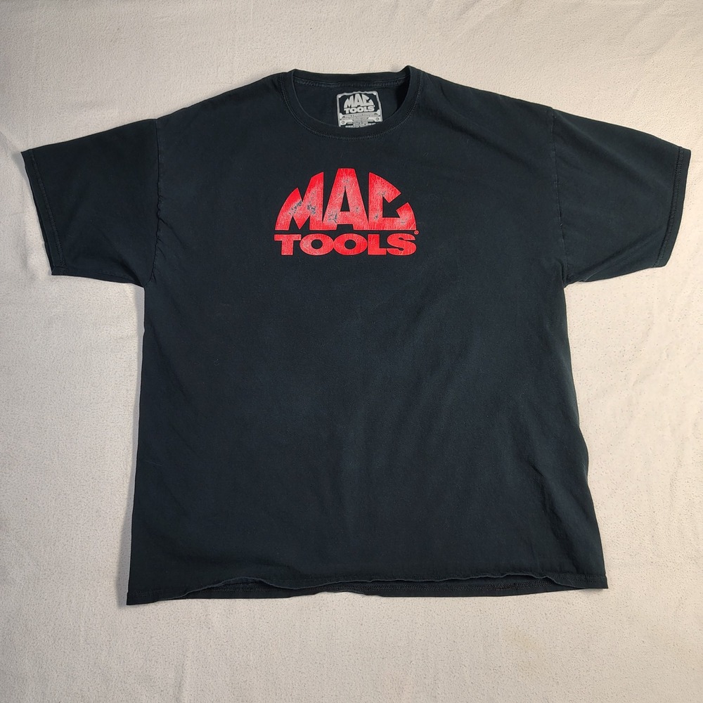 Mac Tools Graphic T-Shirt XL Black Cotton KBS Tool Distribution Mechanic Tee
